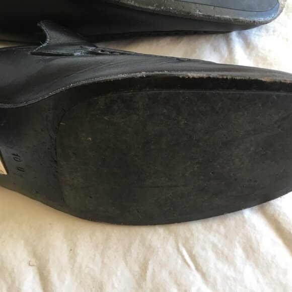 Gucci Split Toe Black Leather Men's Slip-on Loafer - Size 10 - Picture 6 of 9